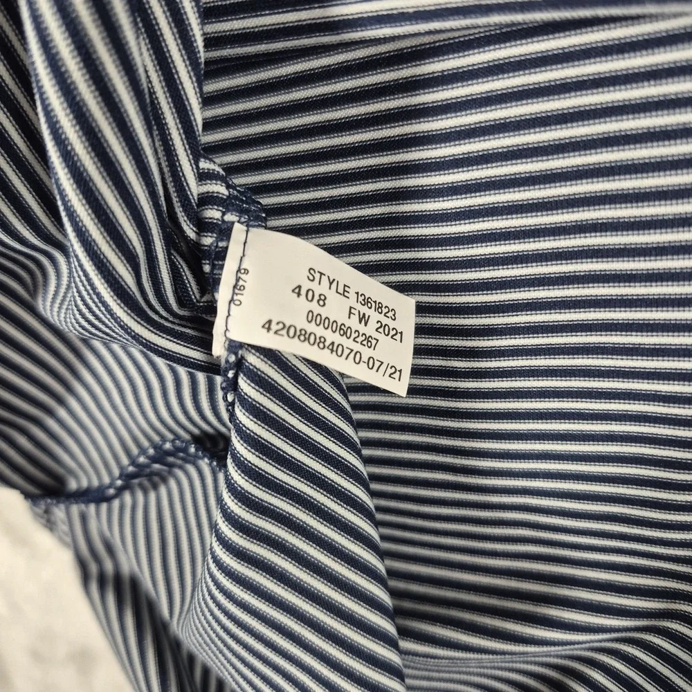 Under Armour The Performance Polo Shirt Men's XXL 2XL Blue White Stripe Golf NWT